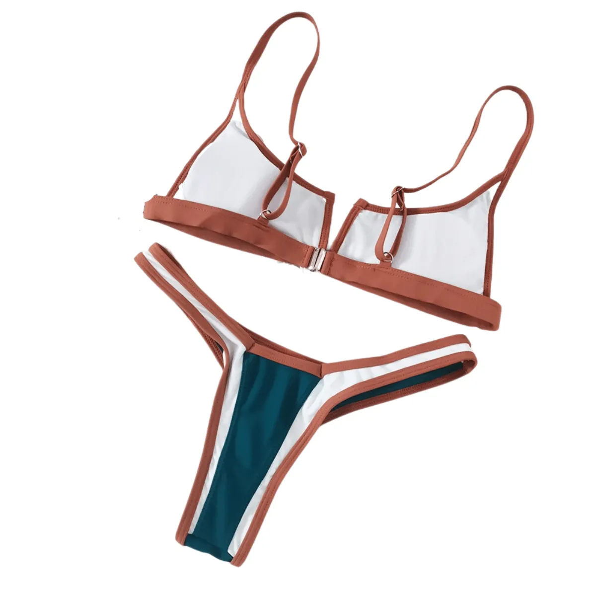 Women's Patchwork Thong Bikini