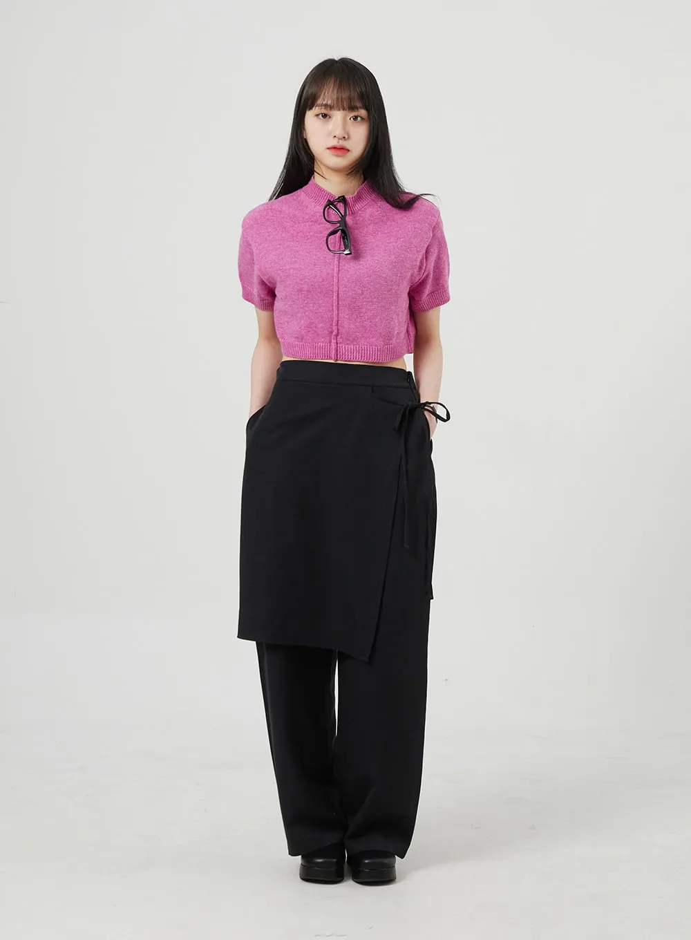 Wrapped Skirt Wide Leg Pants OF324